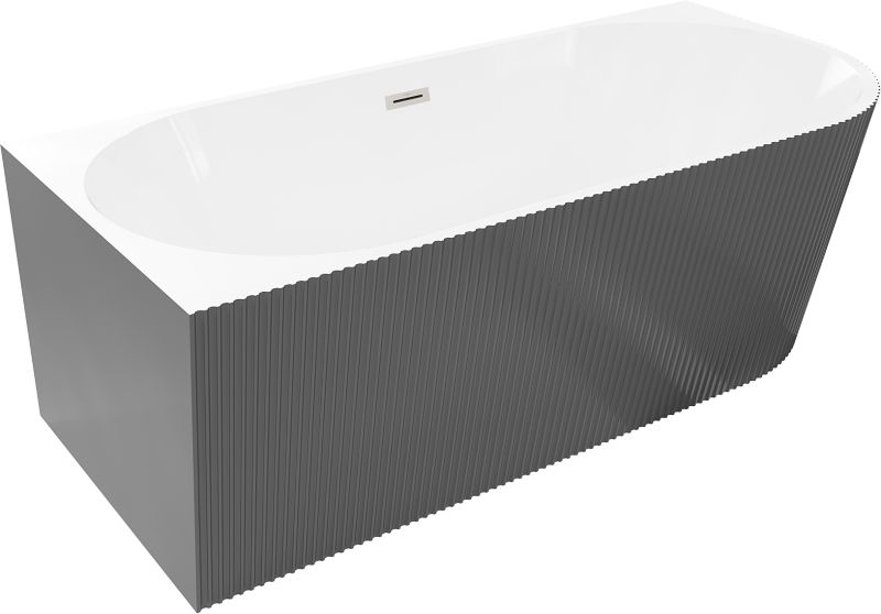 Wanna wolnostojąca Mexen Silo Biała/Szara 170x80 cm .- 52891708062L-97 1 szt.