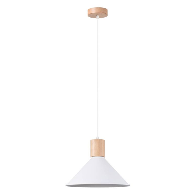 Lampa wisząca Sollux Lighting Jaga 2724 biała szerokość 30 cm 1xE27 x 1 szt.