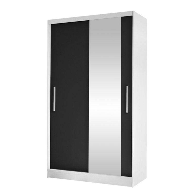 Szafa MIRJAN 24 z drzwiami przesuwnymi Costa VI biały/czarny 1 szt.