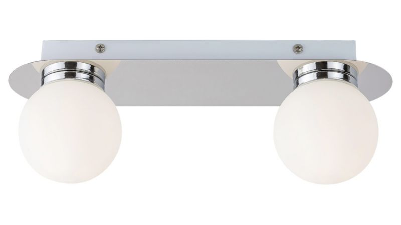 Kinkiet ścienny Rabalux Becca chromowany biały 1 x G9 x IP44 wym: 30 x 30 x 16 cm - 1 szt.