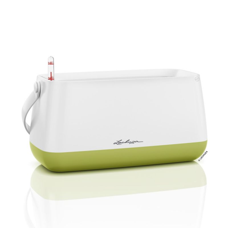 Doniczka Lechuza Do Domu Ogrodu YULA w kształcie torby, biało-limonkowa 1 szt