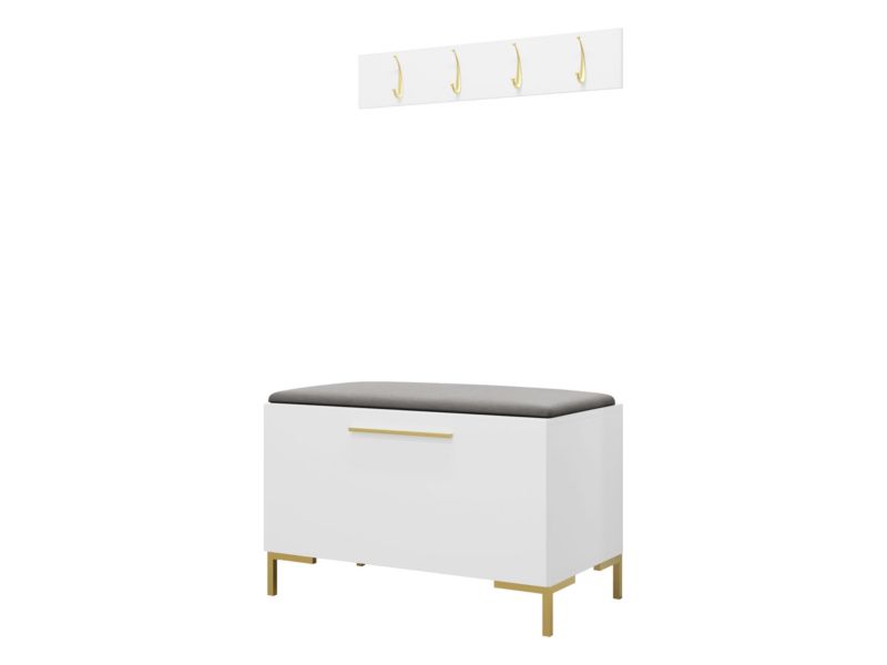 Garderoba MIRJAN 24 Zilion VIII biały + szary 1 kpl.