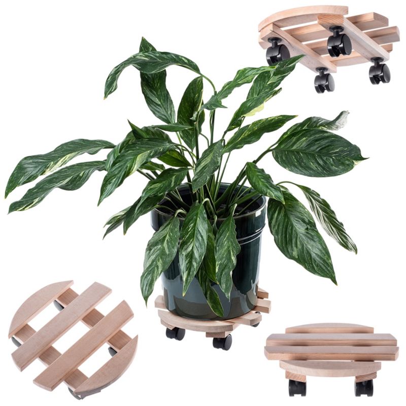 Podest na kółkach KADAX pod donice okrągły 30x30x8 1 szt.