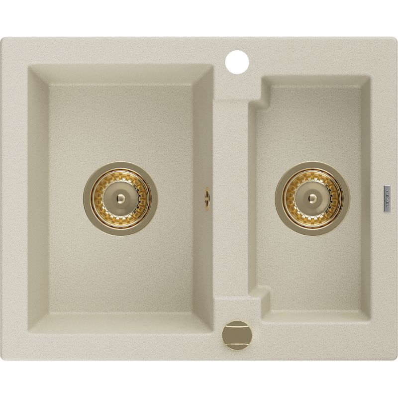 Zlewozmywak wpuszczany Mexen Carlos 1,5-komorowy beżowy 582x475 mm 6518581500-69-G