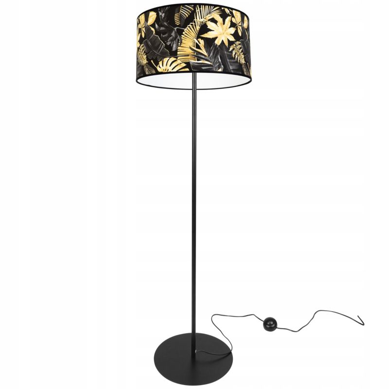 Lampa podłogowa stojąca Light Home LH Gold Flowers 1x E27 60W 35cm metal czarny/złoty 1szt.