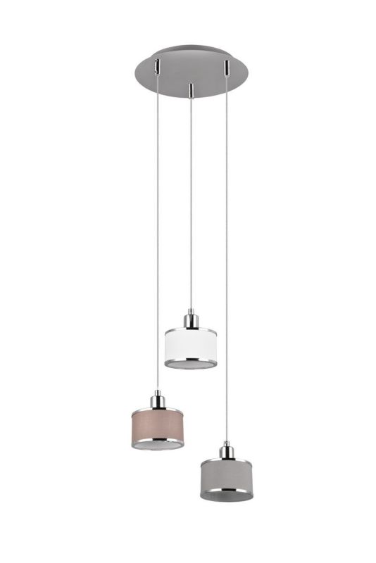Lampa wisząca Trio Kaprun 1164 srebrno-odcienie srebra nowoczesna 3xE14 x 28W 1 szt.