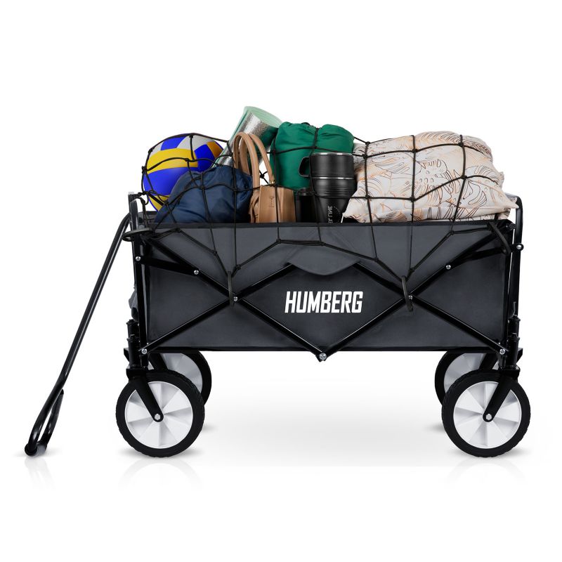Wózek ogrodowy Humberg transportowy turystyczny składany plażowy 90kg + siatka zabezpieczająca 1szt.