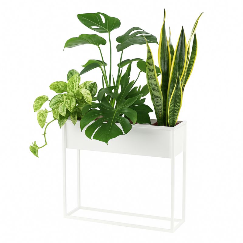 Kwietnik stojący JAKPOL Cubo Loft 60x60 cm metalowy biały 1 szt.