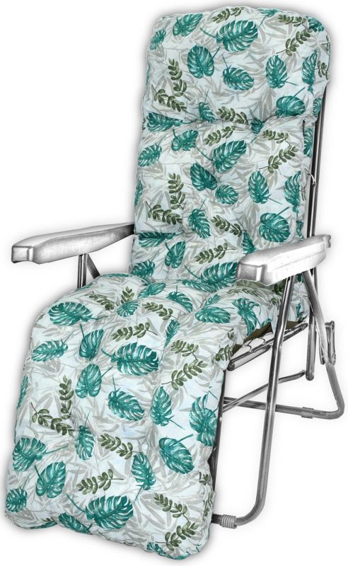 Poduszka na leżak z podnóżkiem AMPO gruba beżowy niebieski zieleń 1 szt.