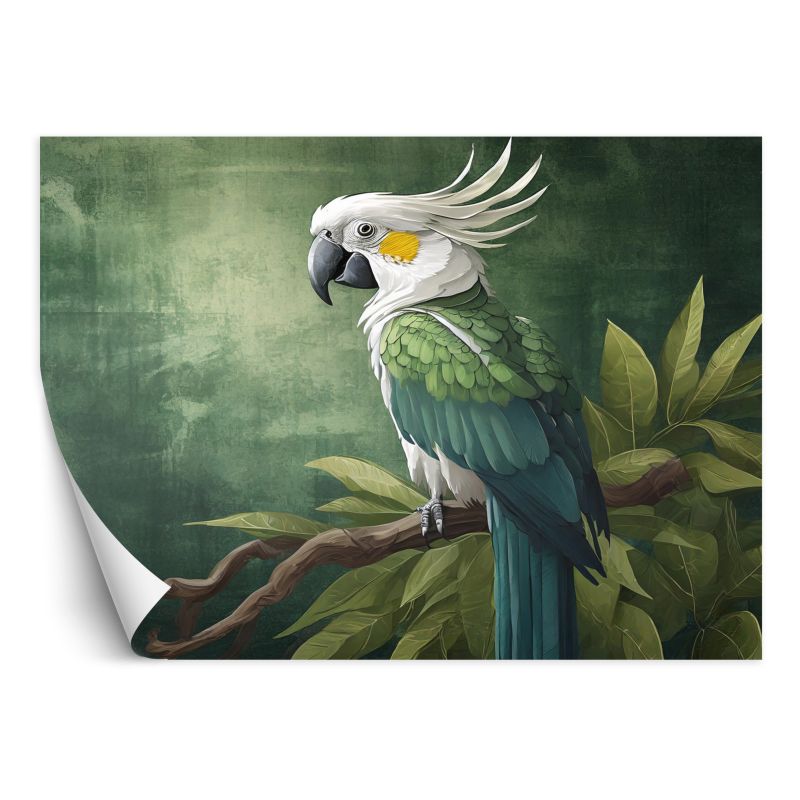 Fototapeta Feeby Ptaki Zwierzęta Papuga Zielona 350x245 1 szt