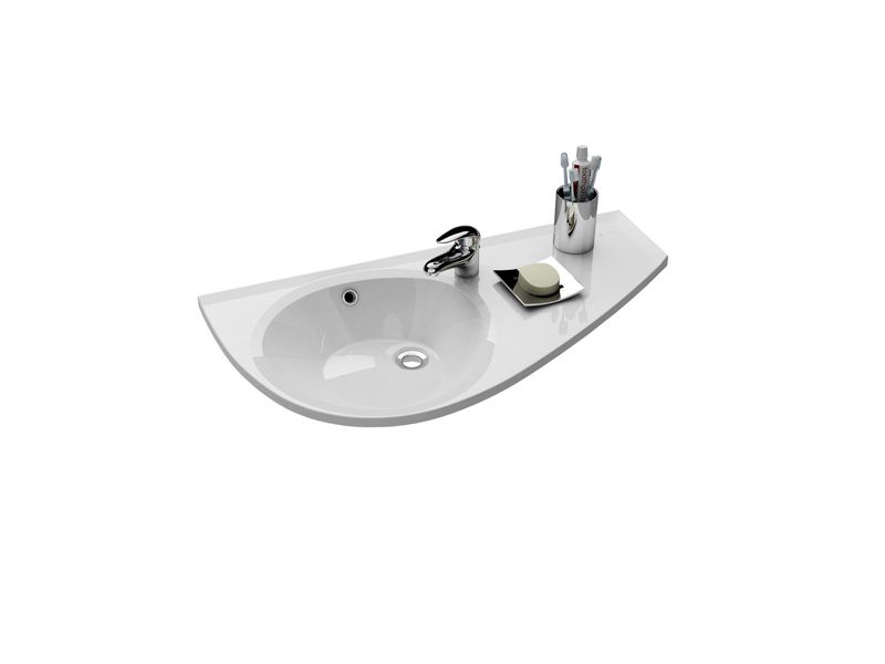 Umywalka konglomeratowa Ravak Avocado 850 P z otworami biała 1 szt