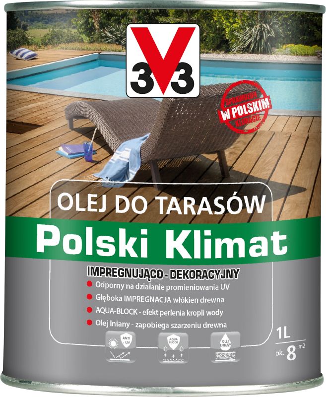 Olej do tarasów V33 tek 1 l