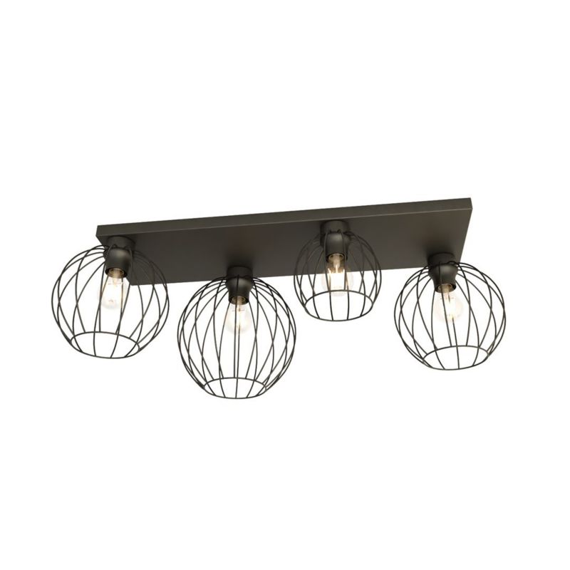 Lampa sufitowa wisząca Emibig Nest 0337 czarna industrialna 4xE27 x 15W 1 szt.