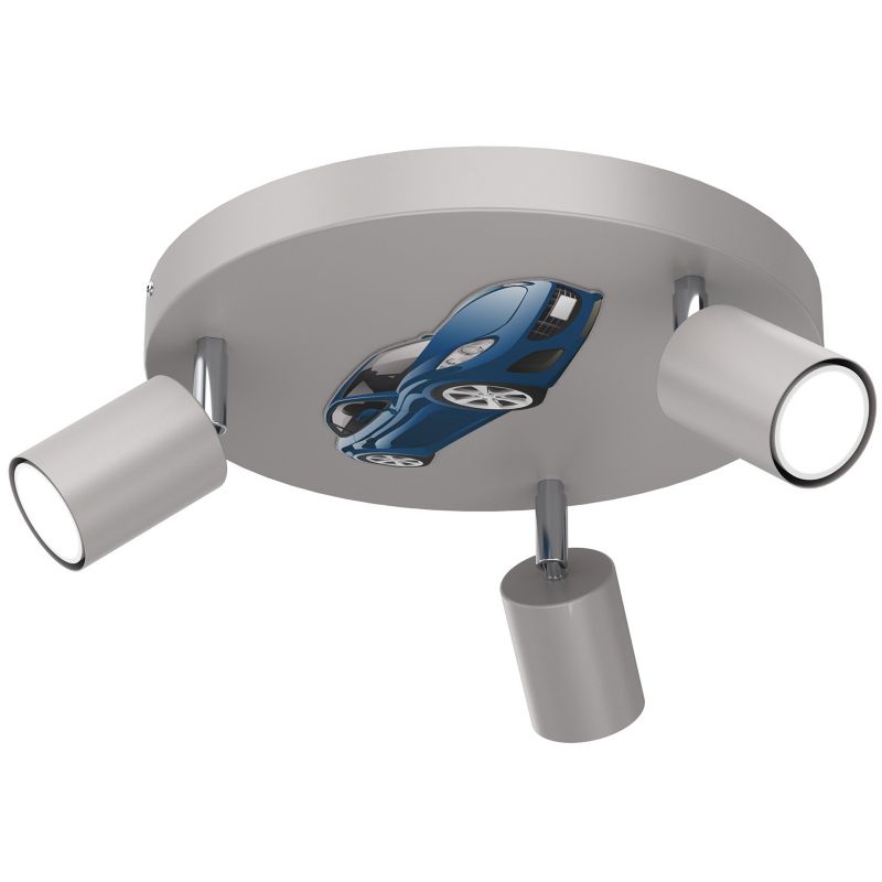 Lampa sufitowa Luminex Fun szaro-niebieska-czarna 3 x GU10 x 8W wym: 10,5 x 30 x 30 cm - 1 szt.