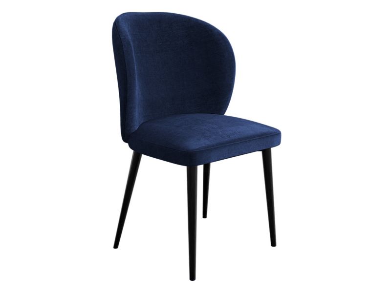 Krzesło MIRJAN 24 tapicerowane Cleo czarny/granatowy 1 szt.