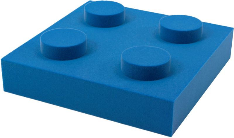 Panel dekoracyjny klocek 250 x 250 x 70 mm niebieski