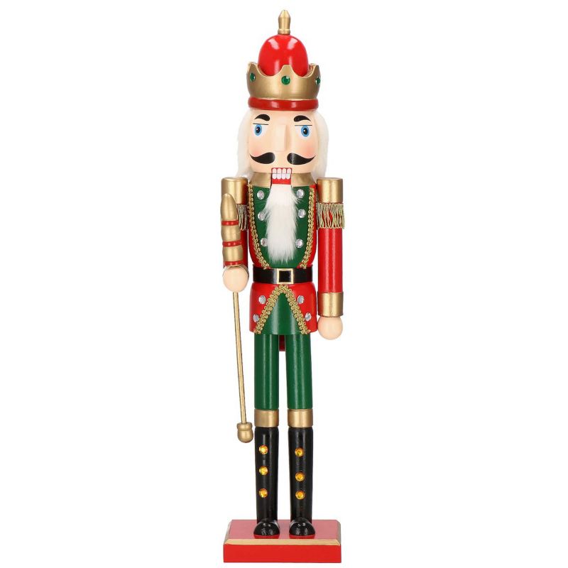 Dziadek do orzechów Springos 60 cm król, drewniany żołnierzyk multikolor, figurka świąteczna 1 szt.
