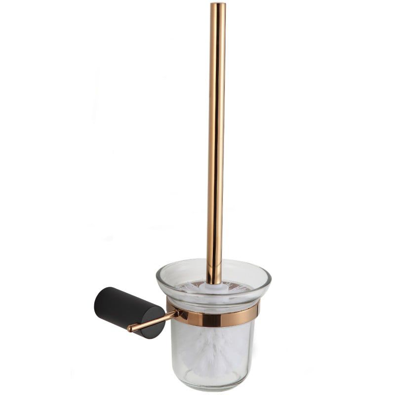 Szczotka toaletowa Mexen Aron czarny/różowe złoto 11,5x38 cm 1 szt.