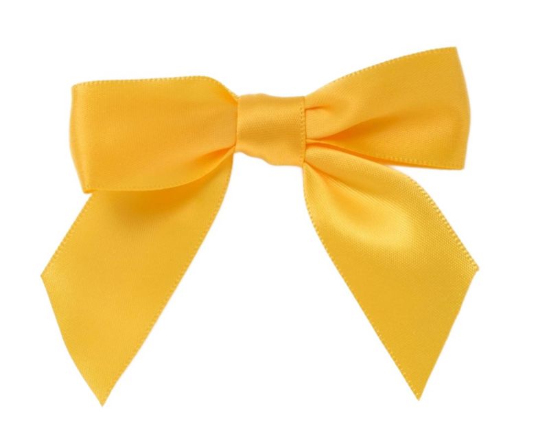 Kokarda satynowa Neopak Żółta 8cm samoprzylepna 10 szt.