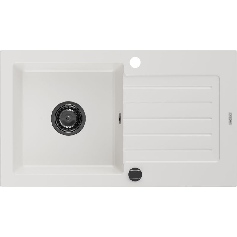 Zlewozmywak wpuszczany Mexen Pablo 1-komorowy biały 752x436 mm 6510751010-20-B