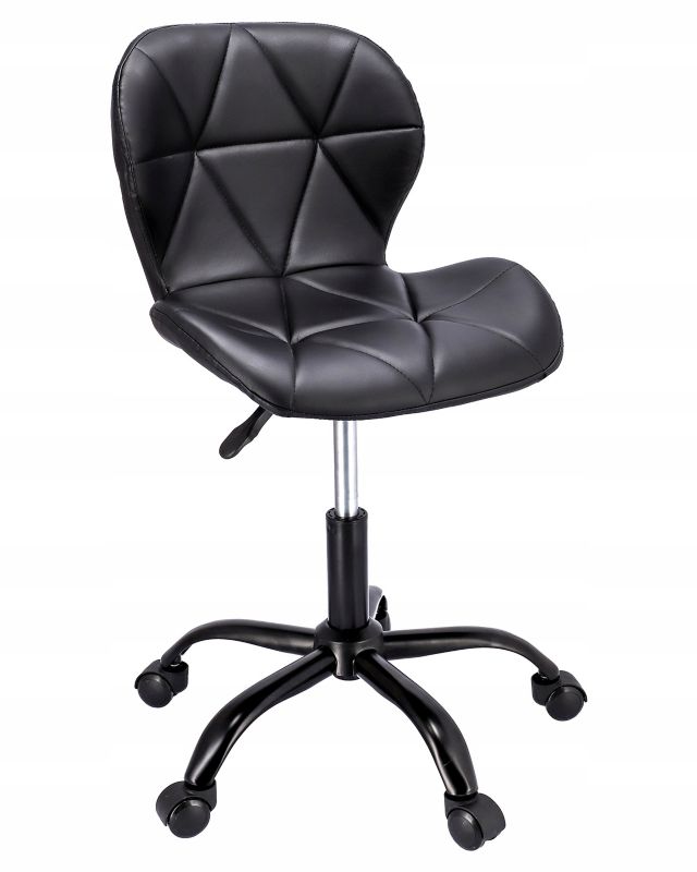 Krzesło obrotowe JUMI ekoskóra eleganckie ENDO czarne biurowe 1 szt