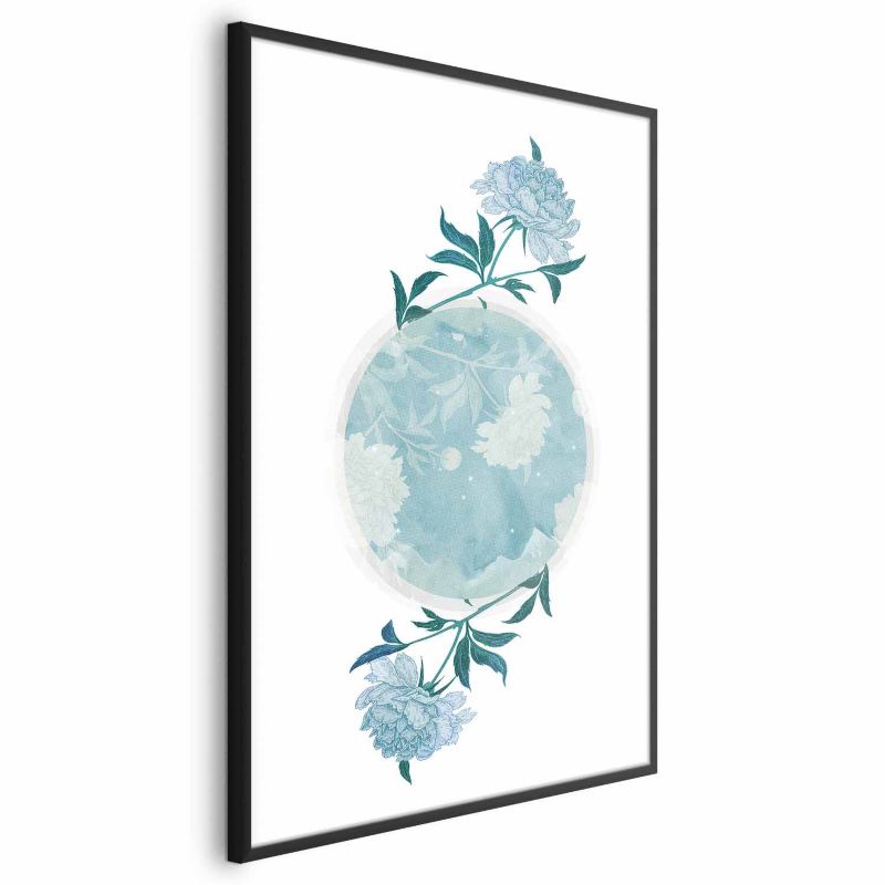 Plakat Artgeist Kwiecista planeta 60x90 cm z ramą czarną 1 szt