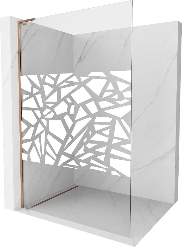 Ścianka prysznicowa walk-in Mexen Kioto L różowe złoto 100x200 cm 800-100-103-60-85 1 szt.