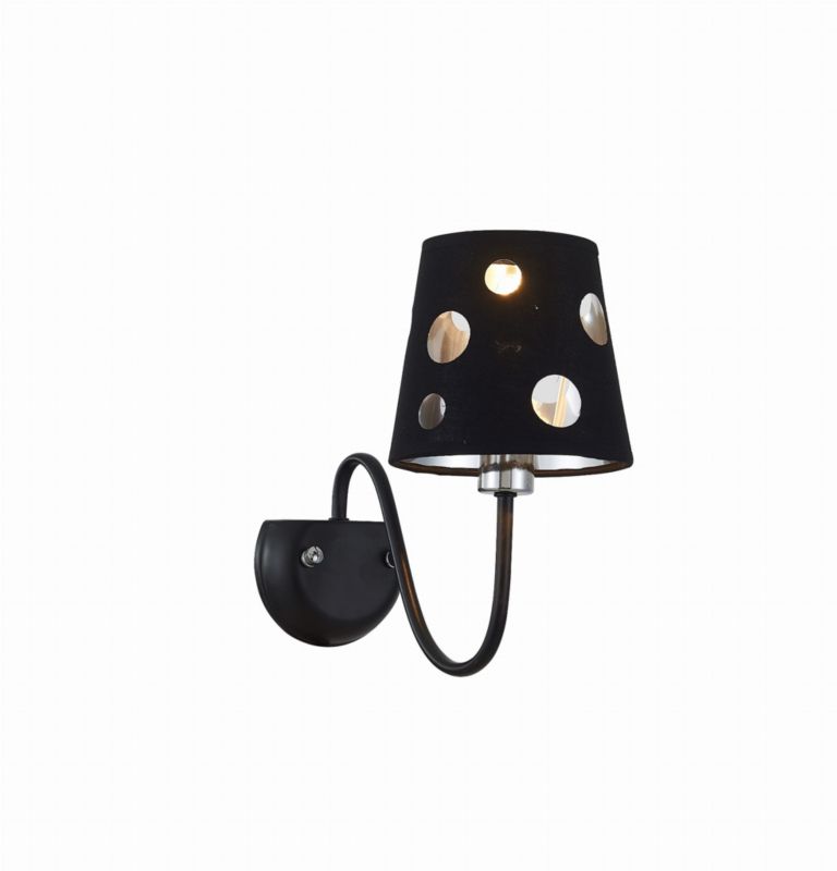 Kinkiet ścienny Candellux Batley czarny-chromowany 1 x E14 x 60W IP20 wym: 25,5 x 15 x 27 cm - 1 szt.