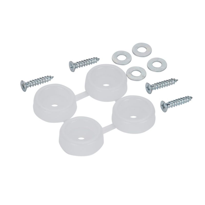 Podkładki wkręcane Diall 25 mm transparentny 4 szt.