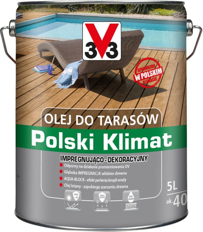 Olej do tarasów V33 tek 5 l