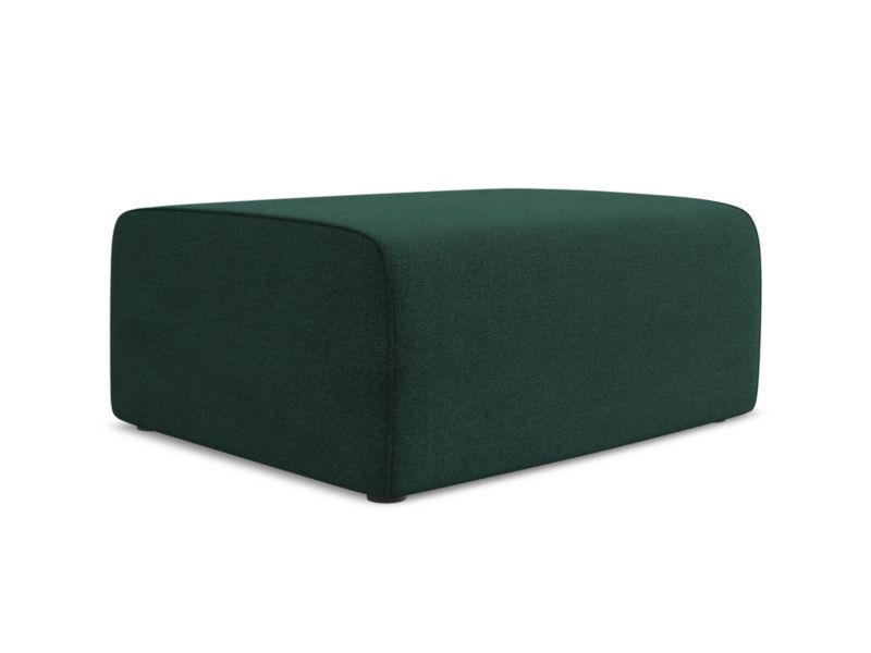Pufa LaMiaSofa CASERTA z tkaniny strukturalnej 90x60 cm butelkowa zieleń 1 szt.