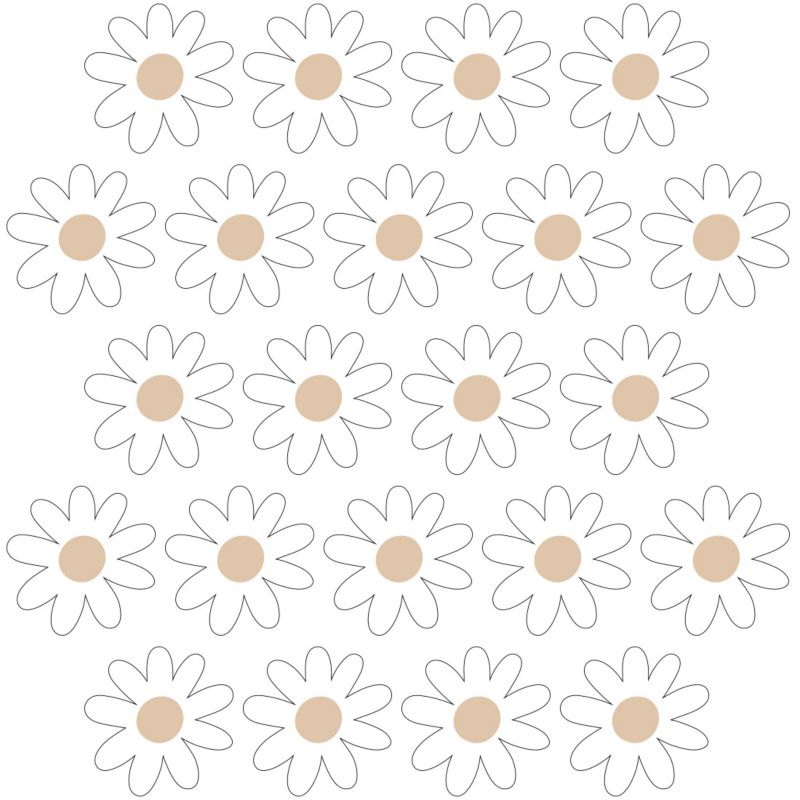 Naklejka na ścianę Pastelowe Love Stokrotki VI 1 szt