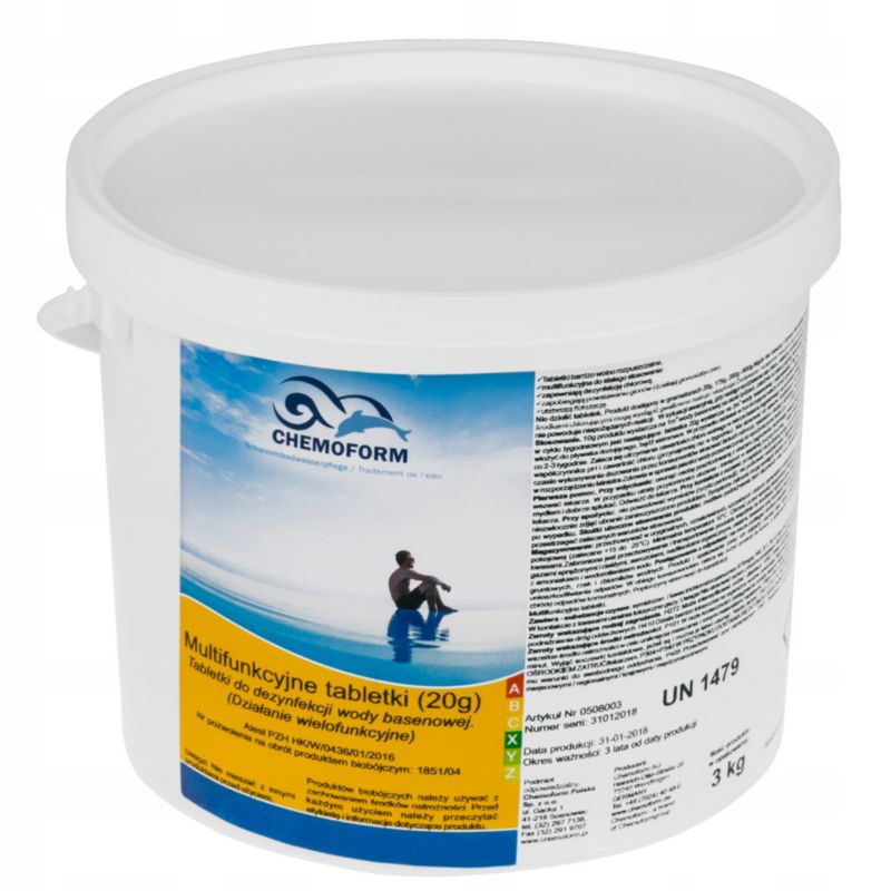 Chemia basenowa, Pool Systems, Chemoform, Chemochlor, Multitabletki 20g, 3Kg