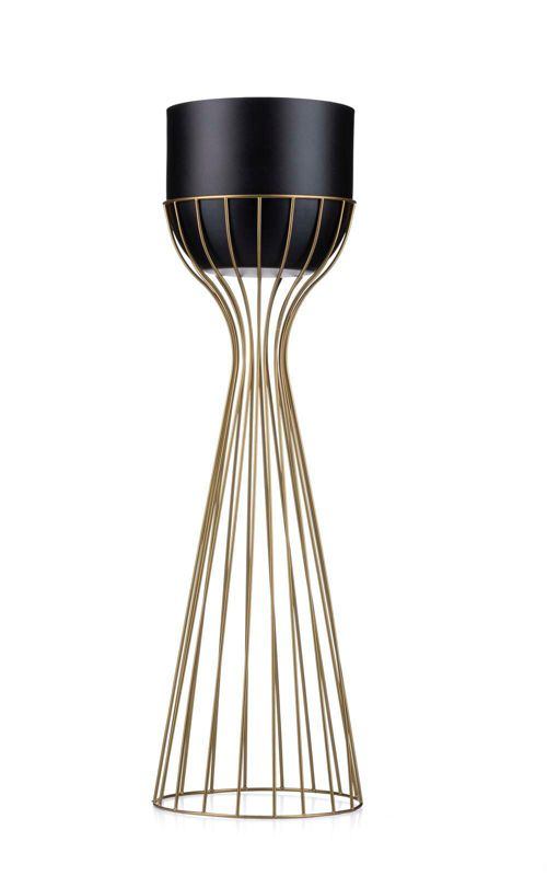 Kwietnik stojący Iris I HowHomely Metalowy Złoty 20x68 cm 1 szt.