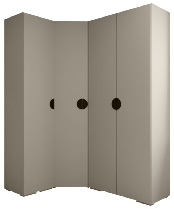 Garderoba wysoka do przedpokoju Abiks INOVA 4 Z3 kaszmir+czarny 1 szt.