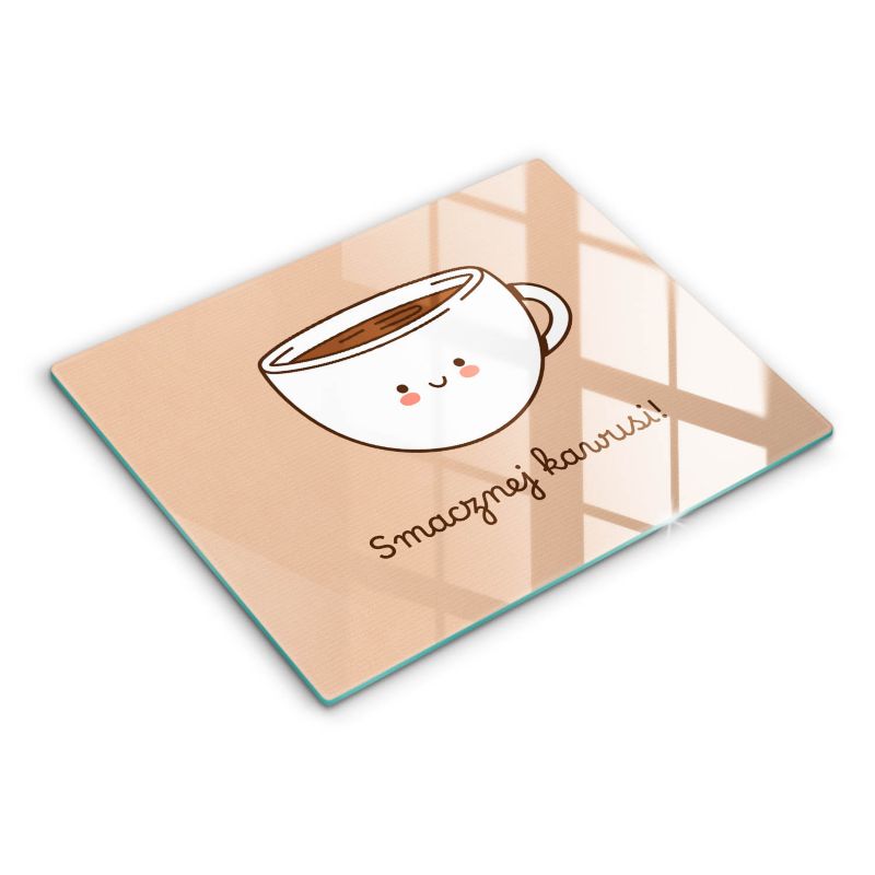 Szklana deska do krojenia Wallfluent 40x52 cm Miłej kawusi 1 szt.