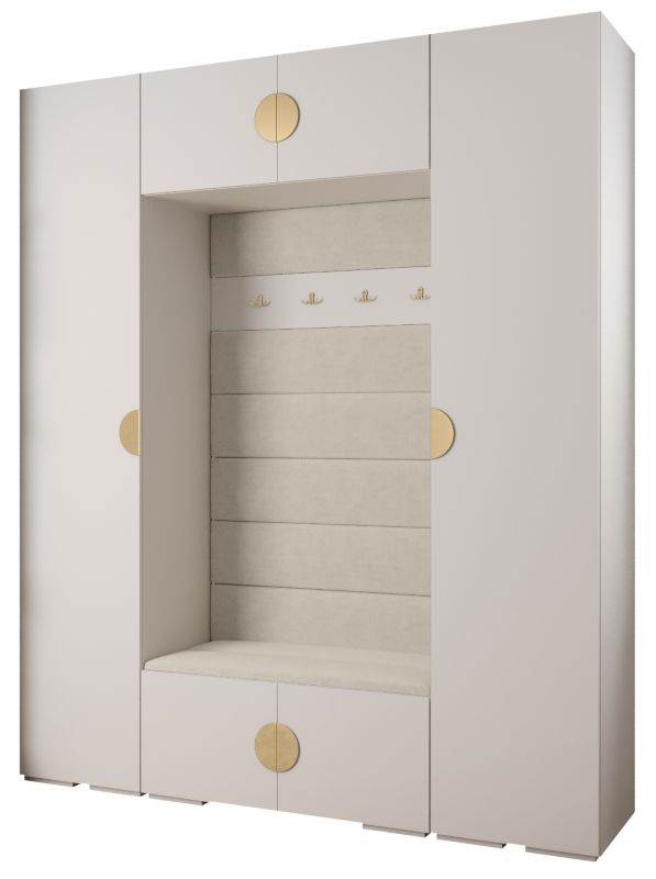 Garderoba do przedpokoju Abiks INOVA 4 Z13 biały+złoty+manila02 1 szt.