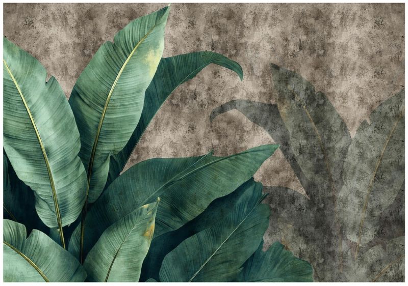 Tapeta Do Salonu Sypialni Liście WALLARENA 300x210 cm Fototapeta Dekoracja Ścienna 1 szt.
