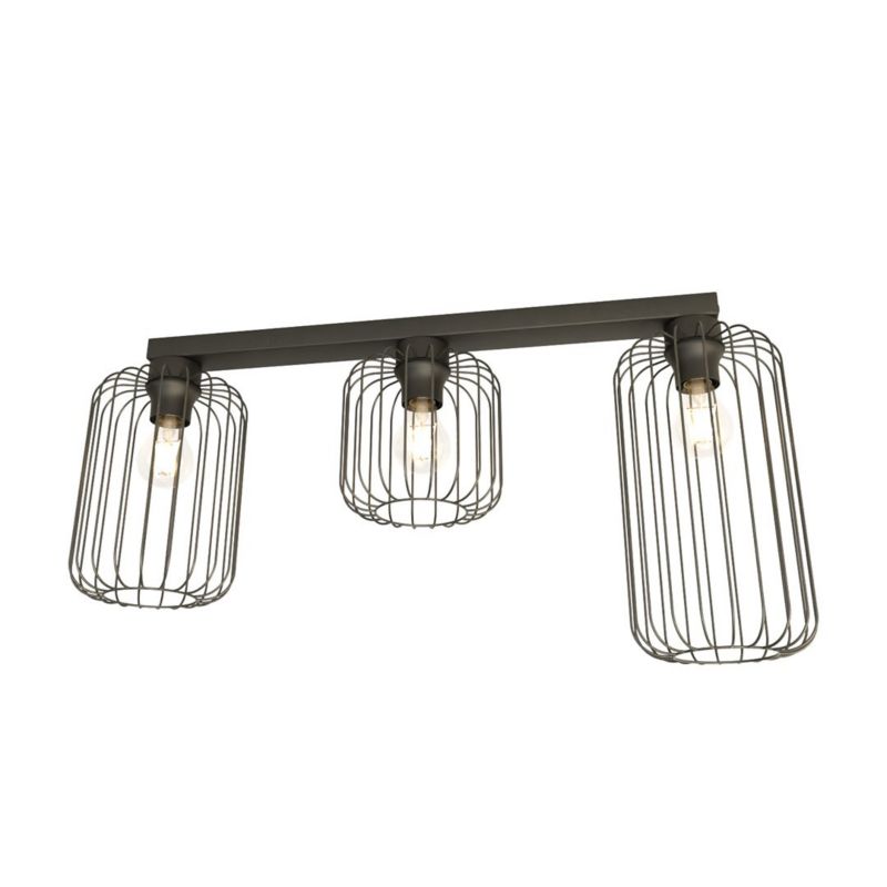 Lampa sufitowa Emibig Barn czarna wym: 35 x 70 x 16 cm 3xE27 x 15W 1 szt.