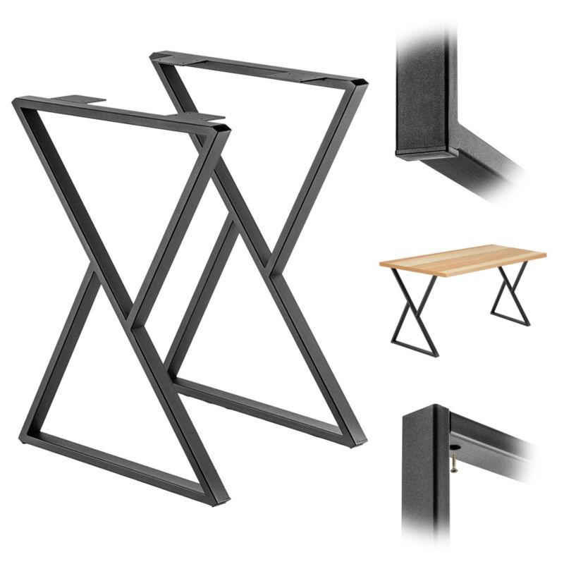 Nogi Do Stołu KADAX metalowe Klepsydra industrial 60x75 cm 2 szt.