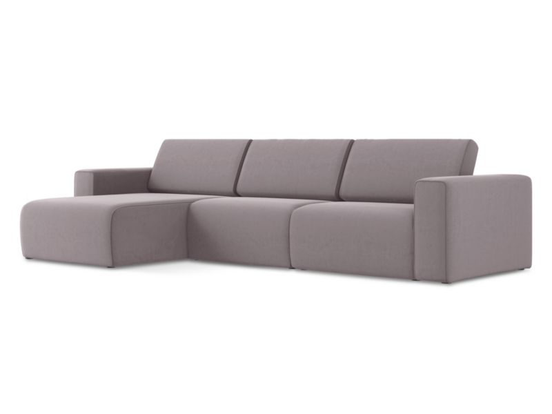 Modułowa sofa 4-osobowa LaMiaSofa CASERTA z tkaniny welwetowej 314x167 cm lawendowy 1 szt.