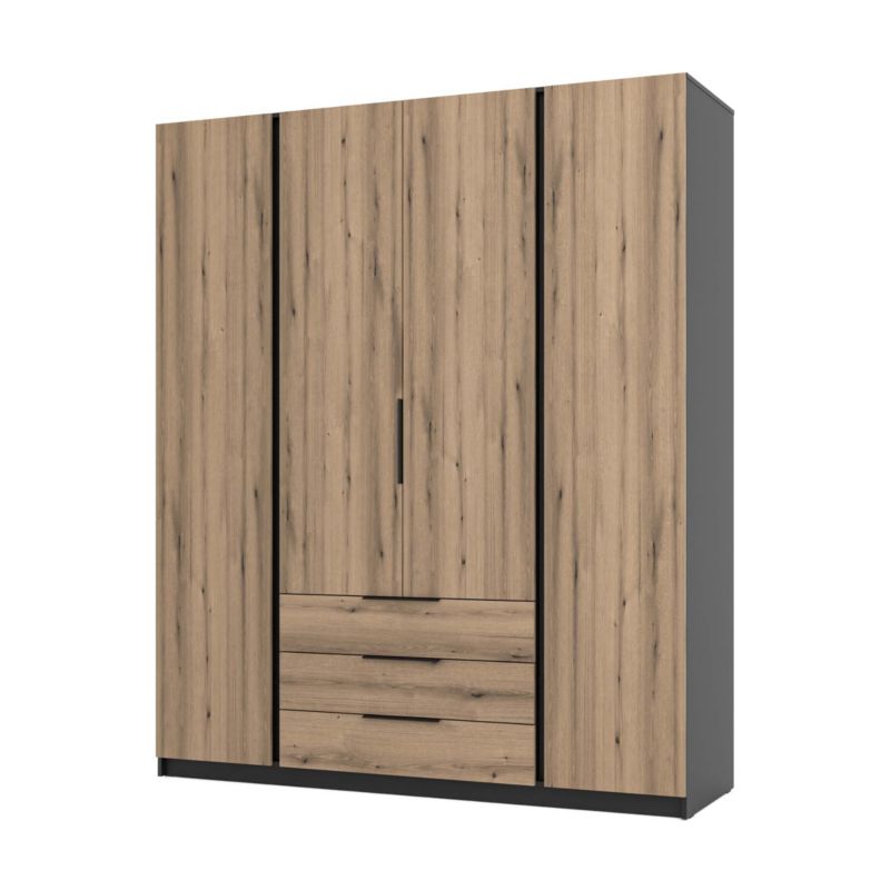 Szafa do przedpokoju 4-drzwiowa z szufladami Bonni Dravero BL/EV 4F 3S 1 szt.