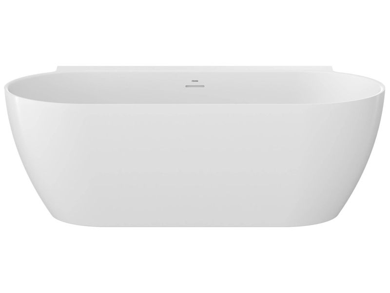 Akrylowa wanna owalna Ravak Freedom Wall II Tec 170x87 osłona odpływu chrom wolnostojąca do ściany biała 1szt