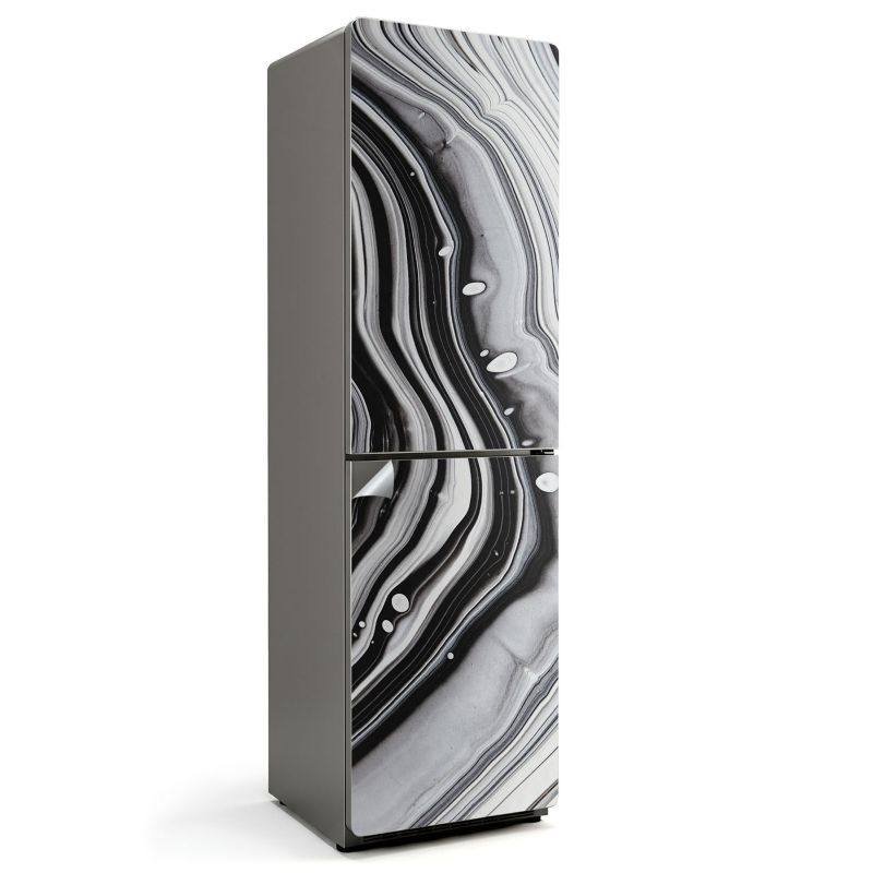 Folia Ozdobna Na Lodówkę Wallfluent 60x205 cm Abstrakcyjny wzór płynów 1 szt.