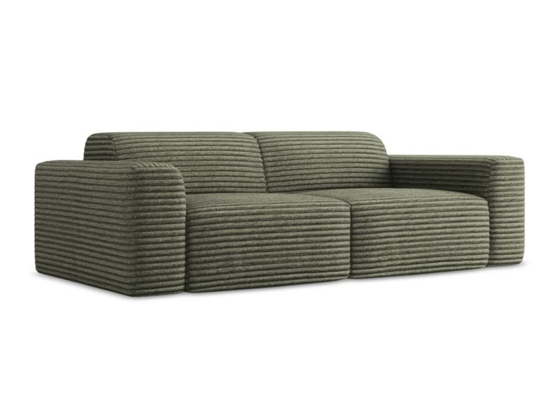 Modułowa sofa 2-osobowa LaMiaSofa BOVA z tkaniny sztruksowej 208x104 cm oliwkowy 1 szt.