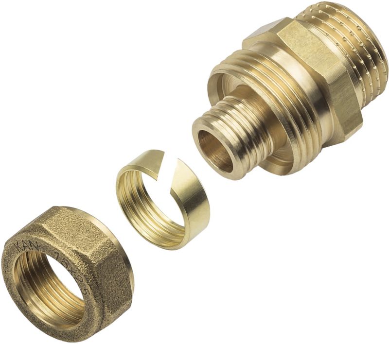 Złączka skręcana KAN-therm gwint zewnętrzny 1/2" x 18 x 2,5 mm