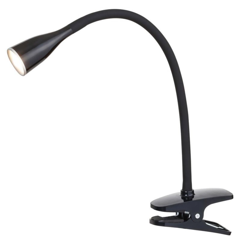 Lampka biurkowa Rabalux Jeff czarna LED 4.5W 3000K 330lm z klipsem IP20 wym: 35 x 13 x 13 cm tworzywo sztuczne - 1 szt.