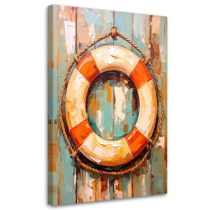 Obraz Shabby Chic do salonu biura Feeby Morze Koło ratunkowe 70x100cm 1szt