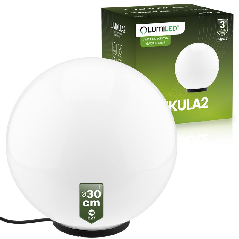 Lampa Ogrodowa LED Lumiled Oprawa Zewnętrzna Kula 30cm E27 IP65 1 szt.