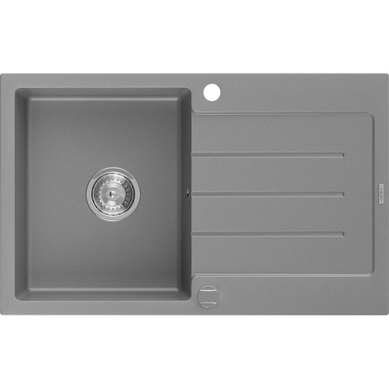 Zlewozmywak wpuszczany Mexen Bruno 1-komorowy szary 795x495 mm - 6513791010-71-B 1 szt.